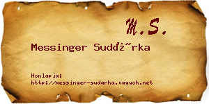 Messinger Sudárka névjegykártya
